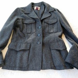 Abercrombie & Fitch Charcoal Blazer Wool Blend M